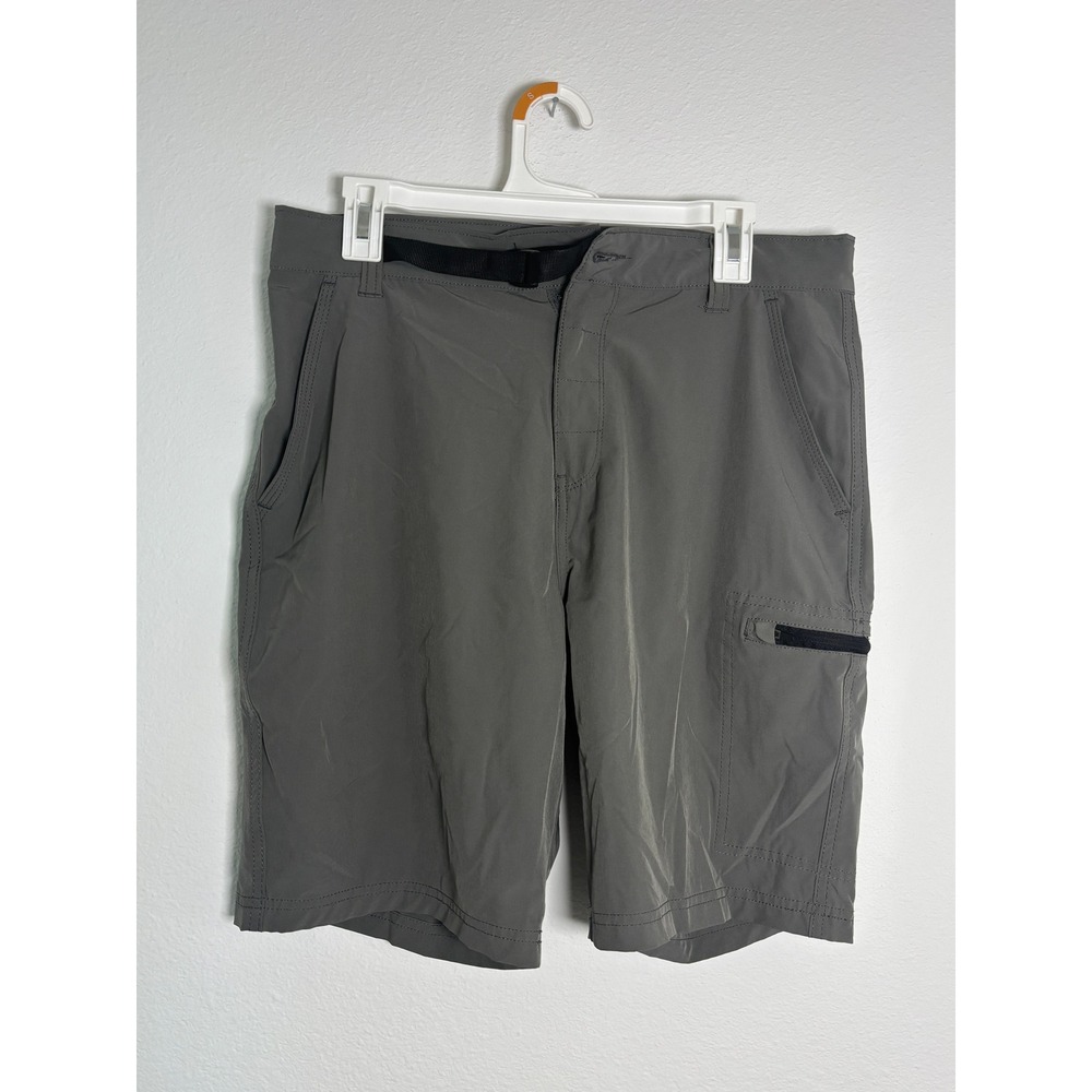 Denali Mens Gray Performance‎ Hiking Shorts Size 32 Belted Cargo Pocket Trail